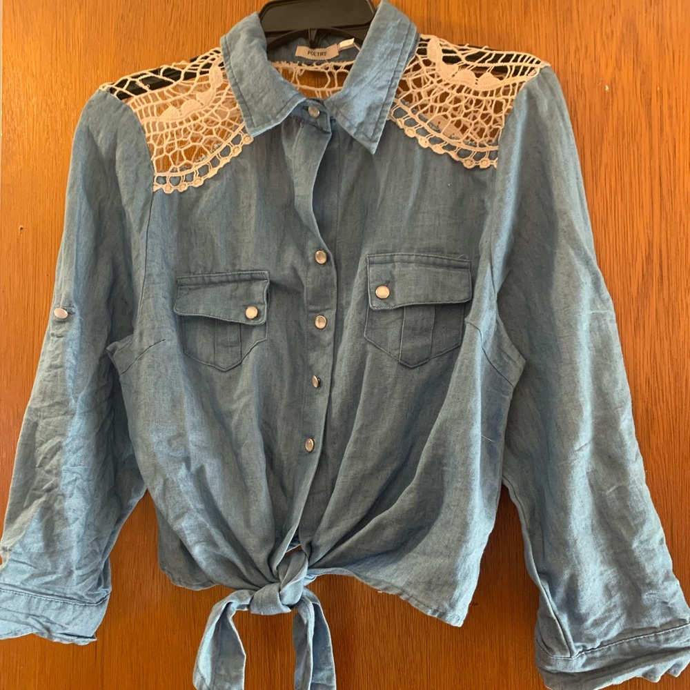 Blue Jean crop top